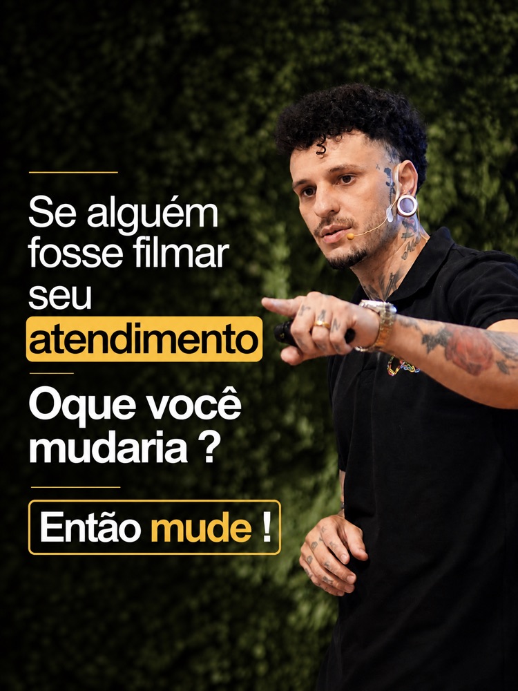 Mallas em palestra sobre autismo em barbearia